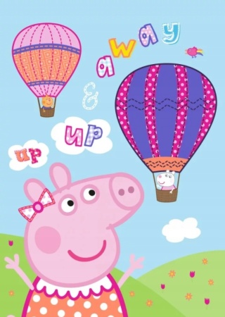 Kocyk koc polarowy ŚWINKA PEPPA PIG 100X140 cm