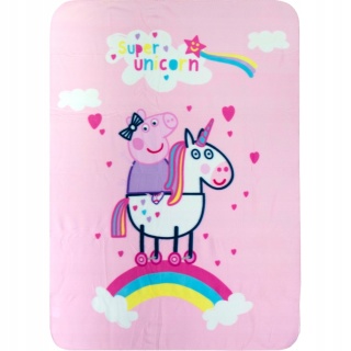 Kocyk koc polarowy ŚWINKA PEPPA PIG 100X140 cm
