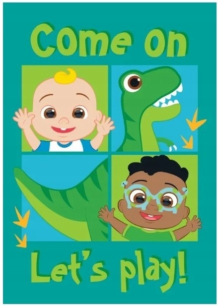 Kocyk koc polarowy dziecięcy COCOMELON dinozaur