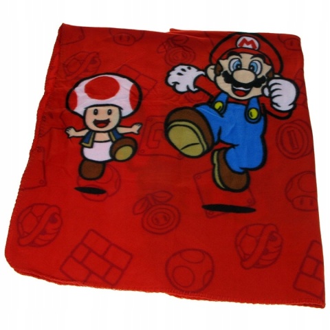 Kocyk koc polarowy pled narzuta Super Mario 100x140