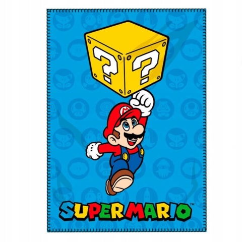 Kocyk koc polarowy pled narzuta Super Mario 100x140
