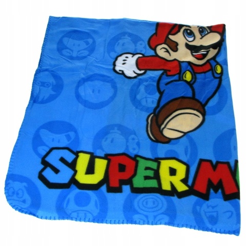 Kocyk koc polarowy pled narzuta Super Mario 100x140