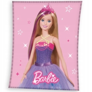 Kocyk koc welur puchaty BARBIE 150x200