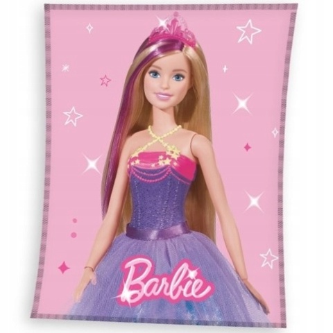 Kocyk koc welur puchaty BARBIE 150x200