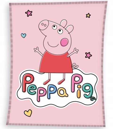 Kocyk koc welur puchaty ŚWINKA PEPPA PIG 110X140