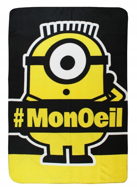 Kocyk polarowy narzuta MINIONKI pled 100x150 cm