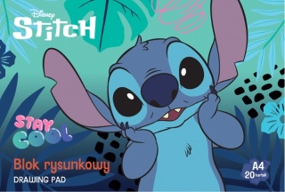 Lilo i Stitch Sich blok rysunkowy A4 20 kartek biały