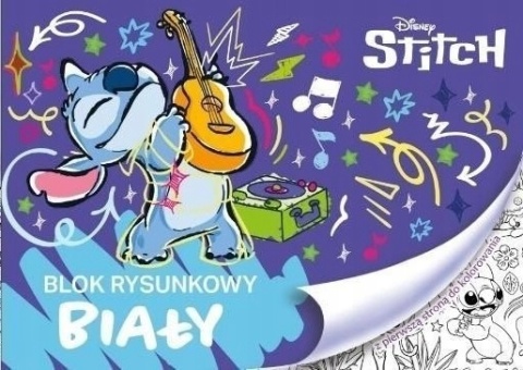 Lilo i Stitch Sich blok rysunkowy z kolorowanką A4 20 kartek biały