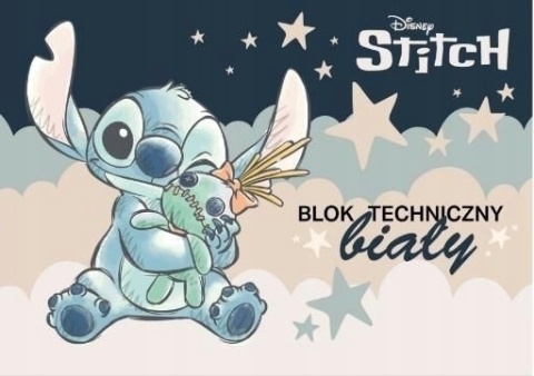 Lilo i Stitch Sich blok techniczny A4 10 kartek 170g biały