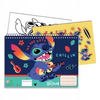 Lilo i Stitch szkicownik kolorowanka blok Stitch na spirali naklejki A4 40k