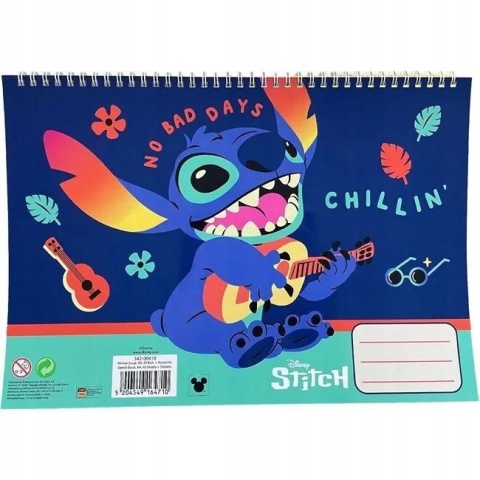 Lilo i Stitch szkicownik kolorowanka blok Stitch na spirali naklejki A4 40k