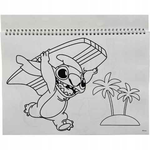 Lilo i Stitch szkicownik kolorowanka blok Stitch na spirali naklejki A4 40k