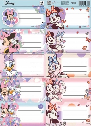 Naklejki nalepki na zeszyty 10 szt Myszka Minnie
