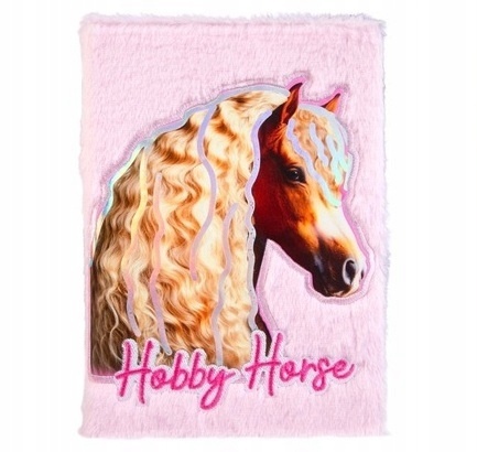 Notatnik pamiętnik zeszyt puchaty kudłacz różowy koń Hobby Horse