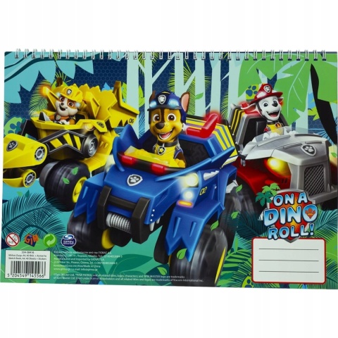 Psi Patrol Dżungla pieski szkicownik na spirali blok naklejki 40 k