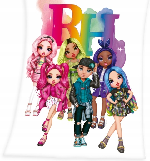 RAINBOW HIGH kocyk koc polarowy narzuta 130x160 cm