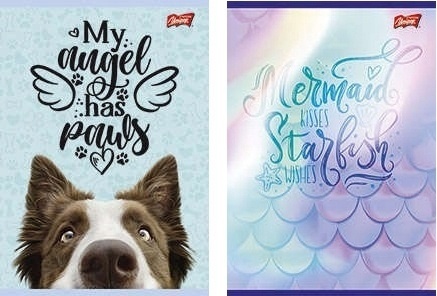 Zeszyt A4 kratka w kratke 32 k z marginesem piesek syrenka Unipap 2 szt