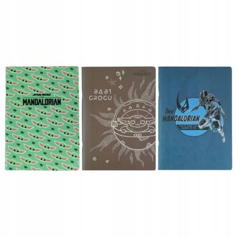 Zeszyt A5 STAR WARS Mandalorian w linię 60 kartek 3 szt