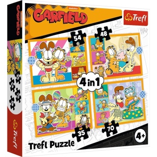 Garfield kocha lazanię Trefl Puzzle 4W1 207 EL 34673