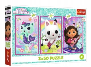 KOCI DOMEK GABI Trefl Puzzle 3x50 3w1 3 x 50 EL 34876