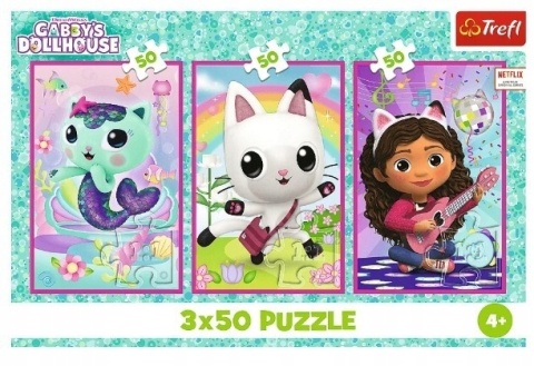 KOCI DOMEK GABI Trefl Puzzle 3x50 3w1 3 x 50 EL 34876