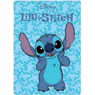 Koc kocyk polarowy LILO I STITCH niebieski 100x140 cm