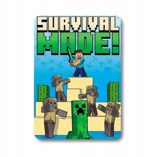 Koc kocyk polarowy narzuta MINECRAFT CREEPER STEVE 100x140 cm