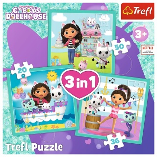 Koci Domek Gabi 3W1 Trefl Puzzle 106 EL 34871