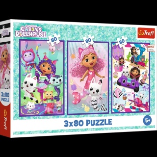 Koci domek Gabi kolorowe dni Trefl Puzzle 3x50 3w1 3 x 50 EL 34882