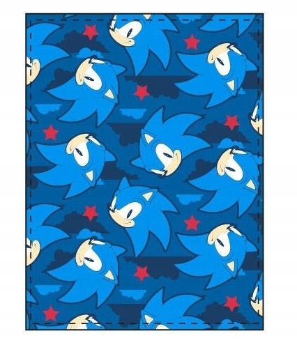 Kocyk koc coral miś 100X140 cm+ poszewka na poduszkę 40x40 velvet SONIC jeż