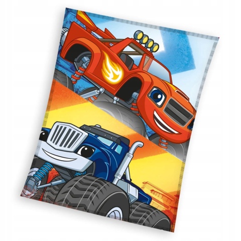 Kocyk koc pled narzuta welurowy Blaze i Mega Maszyny 130x170 cm