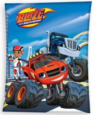 Kocyk koc pled narzuta welurowy Blaze i Mega Maszyny 150x200 cm