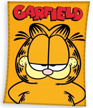 Kocyk koc pled narzuta welurowy Garfield 130x170 cm