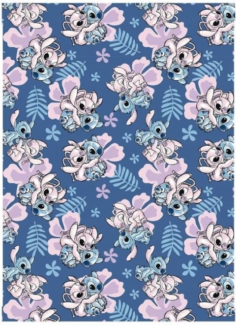 Kocyk koc pled narzuta welurowy coral Lilo i Stitch Andzia 100x150 cm