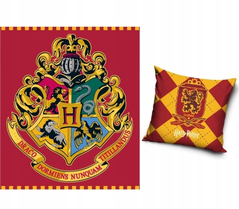 Kocyk koc polarowy coral120x150 + poszewka velvet 40x40 HARRY POTTER Kocyk koc polarowy coral120x150 + poszewka velvet 40x40 HARRY POTTER