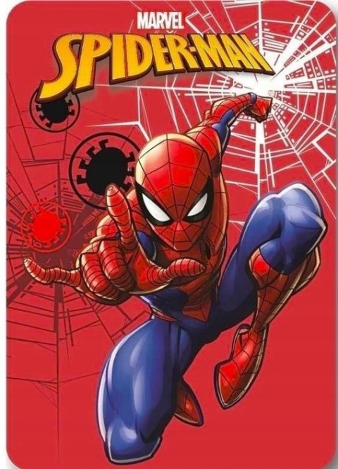 Kocyk koc polarowy czerwony 100X140 poszewka na poduszkę 40x40 SPIDERMAN