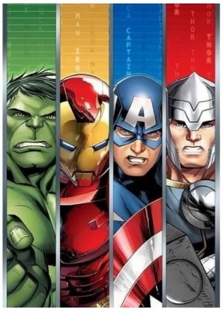 Kocyk koc polarowy narzuta 100x140 + poszewka na poduszkę 40x40 AVENGERS