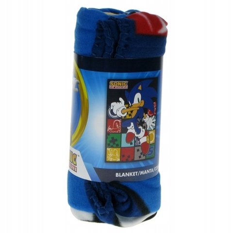 Kocyk koc polarowy pled narzuta 100x140 + poszewka velvet 40x40 cm Sonic