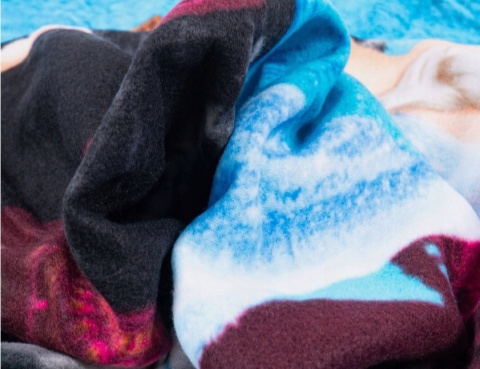 Kocyk koc polarowy pled narzuta KRAINA LODU FROZEN 130x170 cm