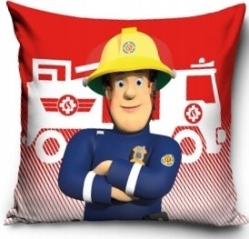 Kocyk koc welur puchaty 130X170 + poszewka velvet 40x40 STRAŻAK SAM