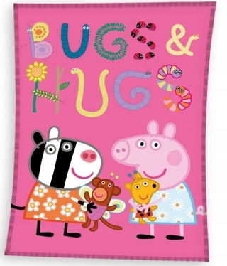 Kocyk koc welur welurowy puchaty ŚWINKA PEPPA PIG George 110X140