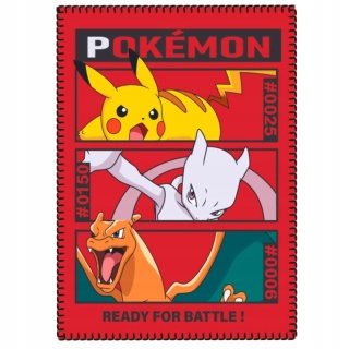 Kocyk polarowy narzuta POKEMON pled 100x140 cm