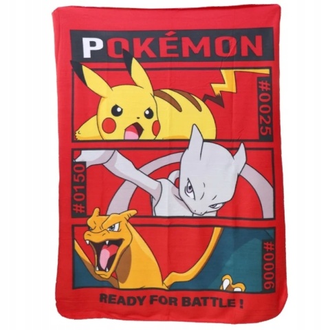Kocyk polarowy narzuta POKEMON pled 100x140 cm