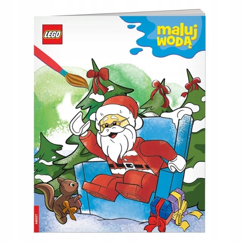 Lego Mikołaj świąteczna kolorowanka wodna maluj wodą