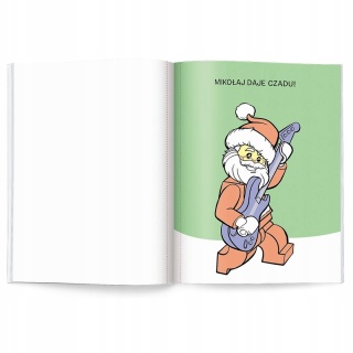 Lego Mikołaj świąteczna kolorowanka wodna maluj wodą
