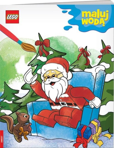Lego Mikołaj świąteczna kolorowanka wodna maluj wodą