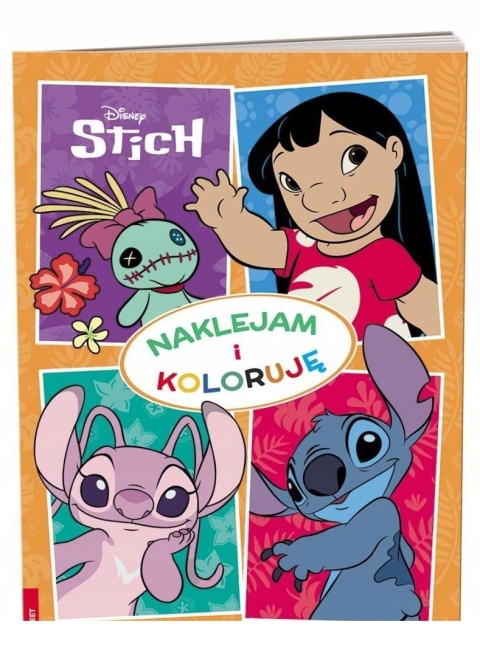 Lilo i Stitch Naklejam i koloruję kolorowanka naklejki i wzorem