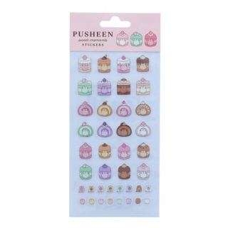 Naklejki nalepki wypukłe puffy kot kotek łakocie PUSHEEN 40 szt