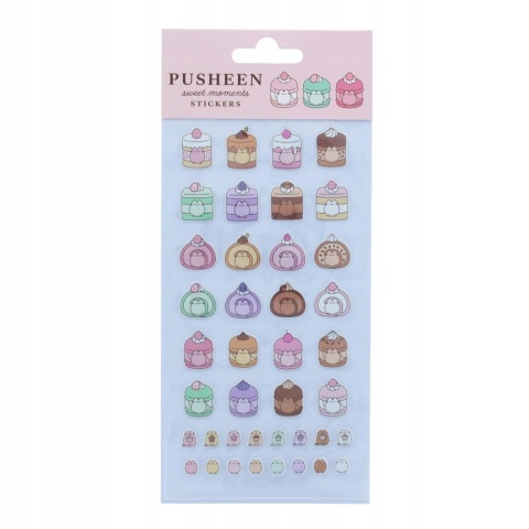 Naklejki nalepki wypukłe puffy kot kotek łakocie PUSHEEN 40 szt Naklejki nalepki wypukłe puffy kot kotek łakocie PUSHEEN 40 szt