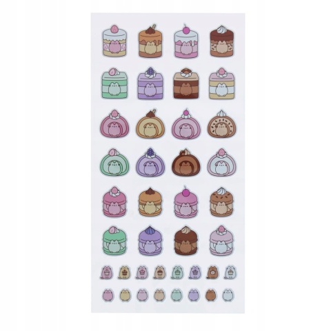 Naklejki nalepki wypukłe puffy kot kotek łakocie PUSHEEN 40 szt Naklejki nalepki wypukłe puffy kot kotek łakocie PUSHEEN 40 szt